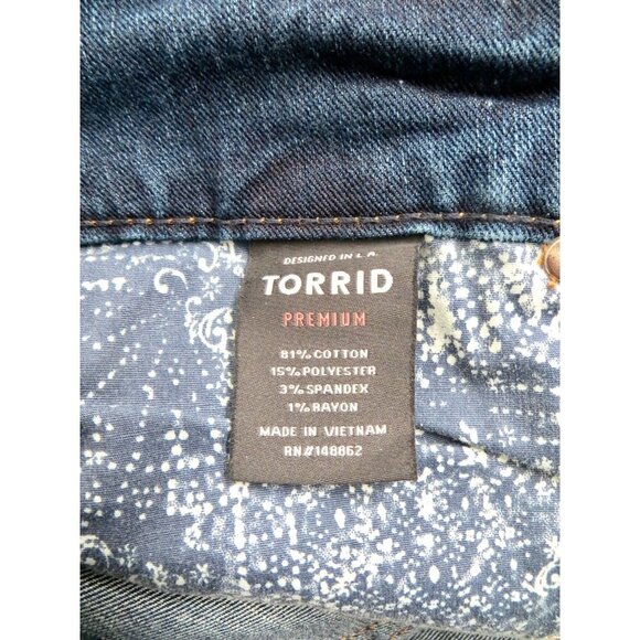 NEW! Torrid Premium 3 Button Waist Closure Jeggings Denim Jeans Blue SZ 12 - Picture 9 of 9